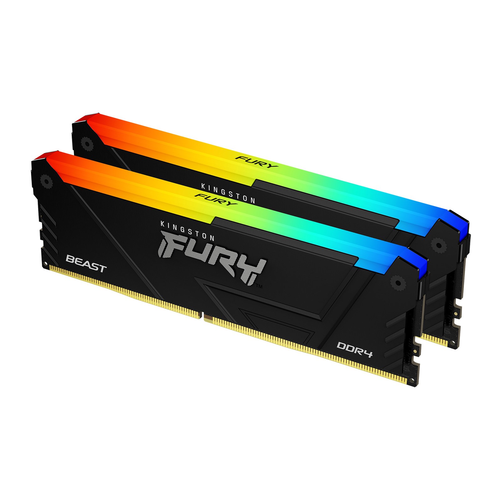 Kingston FURY Beast RGB 16GB 2x 8GB 3733MT s DDR4 RAM KF437C19BB2AK2 16 CCL