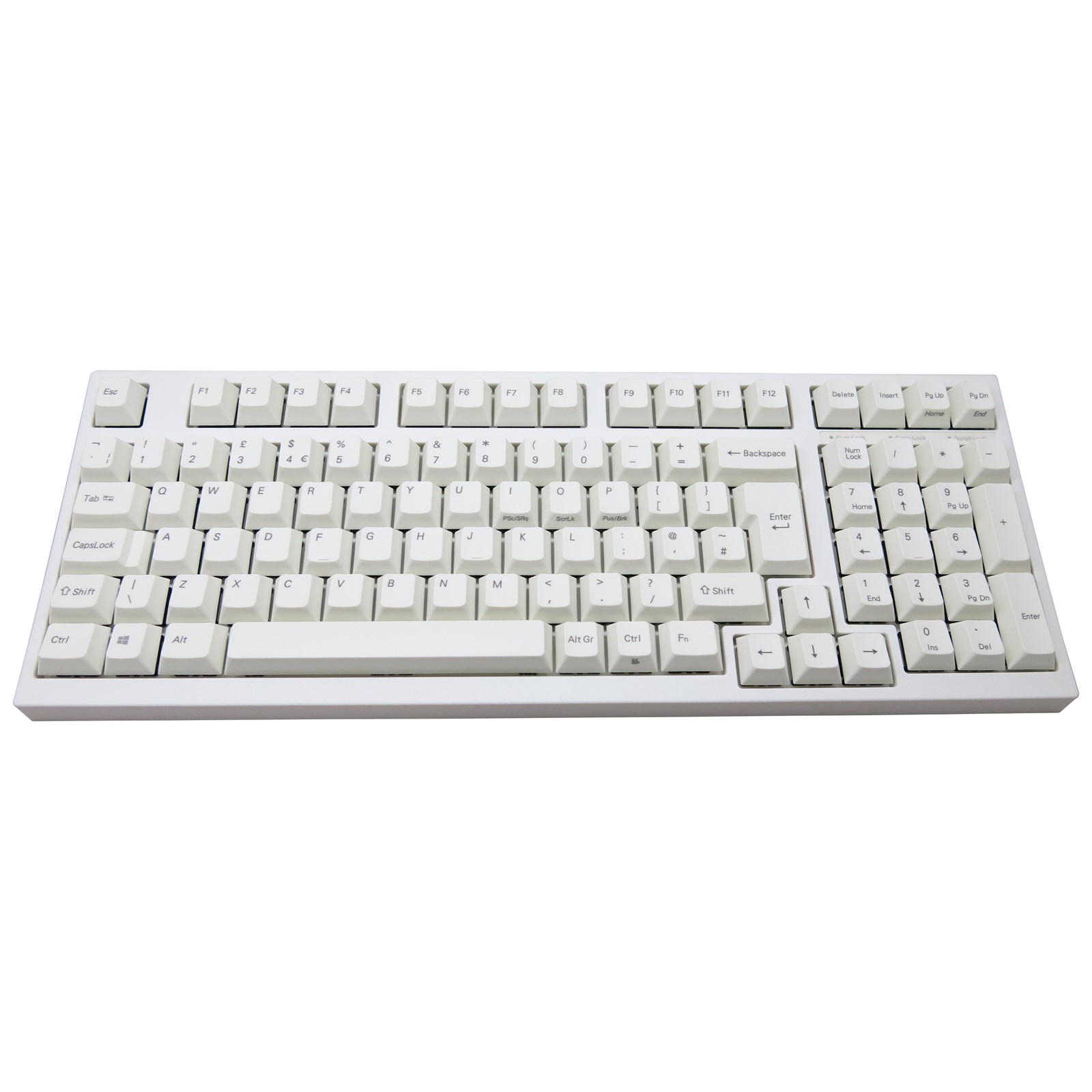 Leopold Fc980m Usb Mechanical Keyboard White With Cherry Mx Blue Switches Fc980mc Ewp Ccl Computers