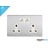 Energenie MiHome Smart Double Wall Socket (Chrome Plated)