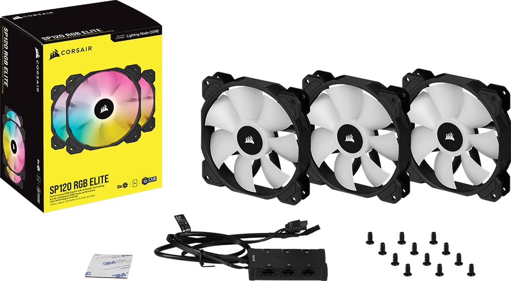 CORSAIR - iCUE SP120 RGB ELITE Performance 2024 120mm PWM Triple Fan Kit with iCUE...