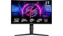 MSI MPG 275CQRXF 27" QHD 1440p Curved Gaming Monitor - VA, 240Hz, 0.5ms, HDMI