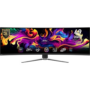 MSI MPG 491CQP QD-OLED 49 inch DQHD 144Hz QD-OLED Curved Super-Ultrawide Gaming Monitor