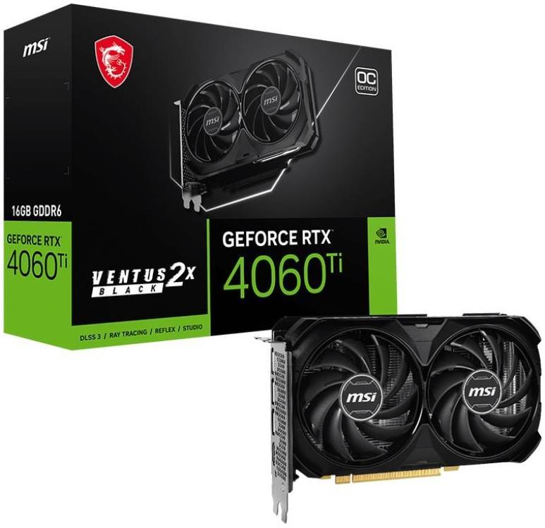 MSI GeForce RTX 4060 Ti Ventus 2X 16GB OC GPU - RTX 4060 TI VENTUS 2X ...