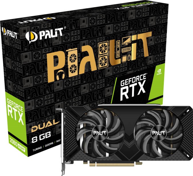 Palit GeForce RTX 2060 SUPER Dual 8GB GPU - NE6206S018P2