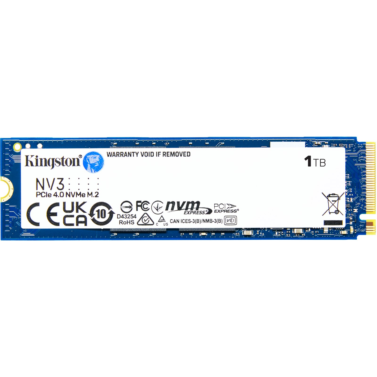 1TB Kingston NV3 M.2 2280 PCI Express 4.0 x4 NVMe Solid State Drive