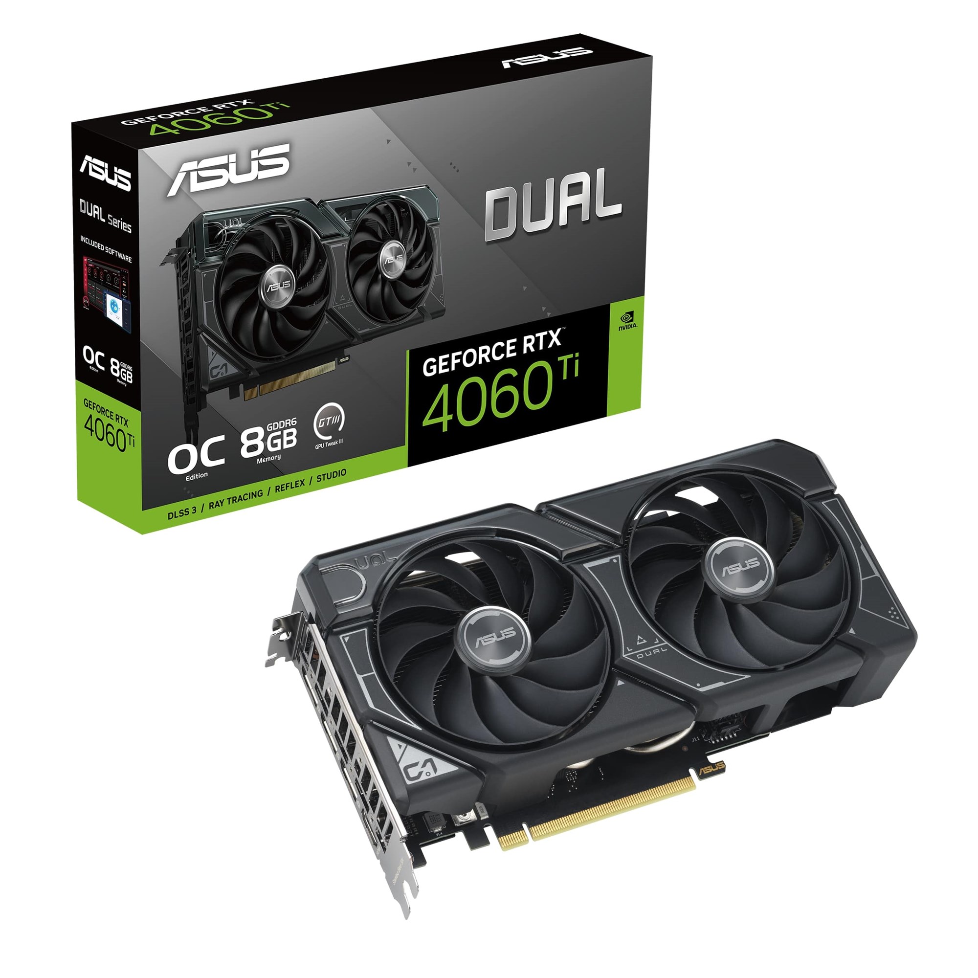 ASUS GeForce RTX 4060 Ti Dual 8GB OC GPU - 90YV0J40-M0NA00 | CCL