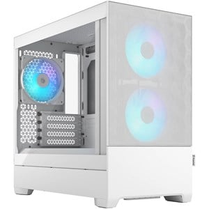 Fractal Design Pop Mini Air RGB Mini Tower Case in White, mATX support, Tempered Glass Side Panel