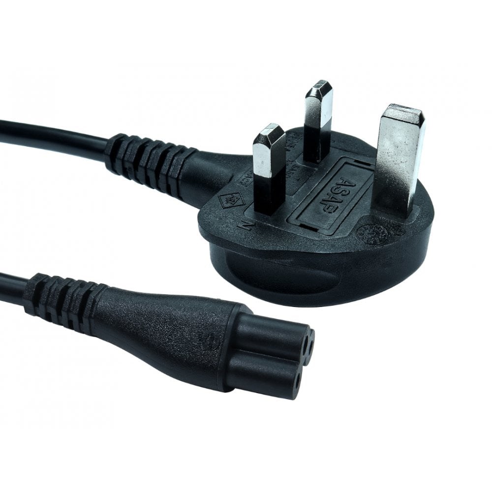 Cables Direct 1.8m C5 UK Power Cable in Black