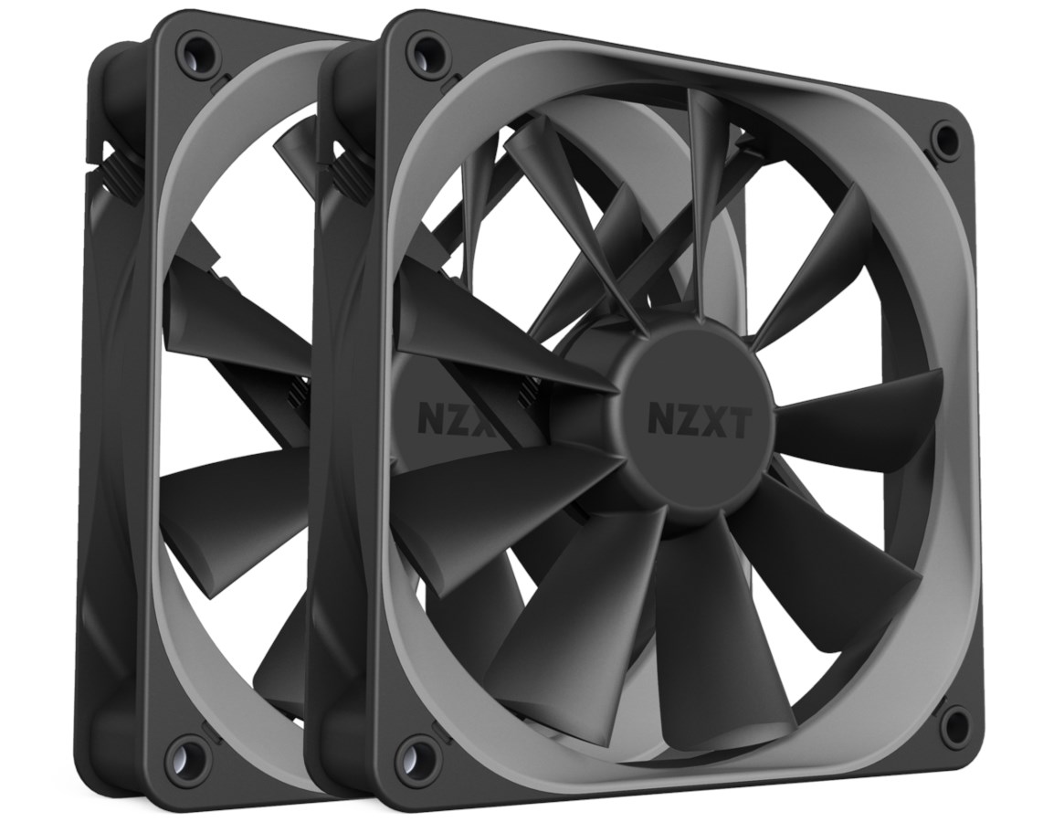 NZXT Aer F120 High Performance Airflow Fans, 120mm, PWM, Twin Pack - RF ...