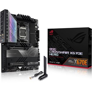 ASUS ROG Crosshair X670E HERO Motherboard, ATX, AMD Socket AM5, X670E Chipset