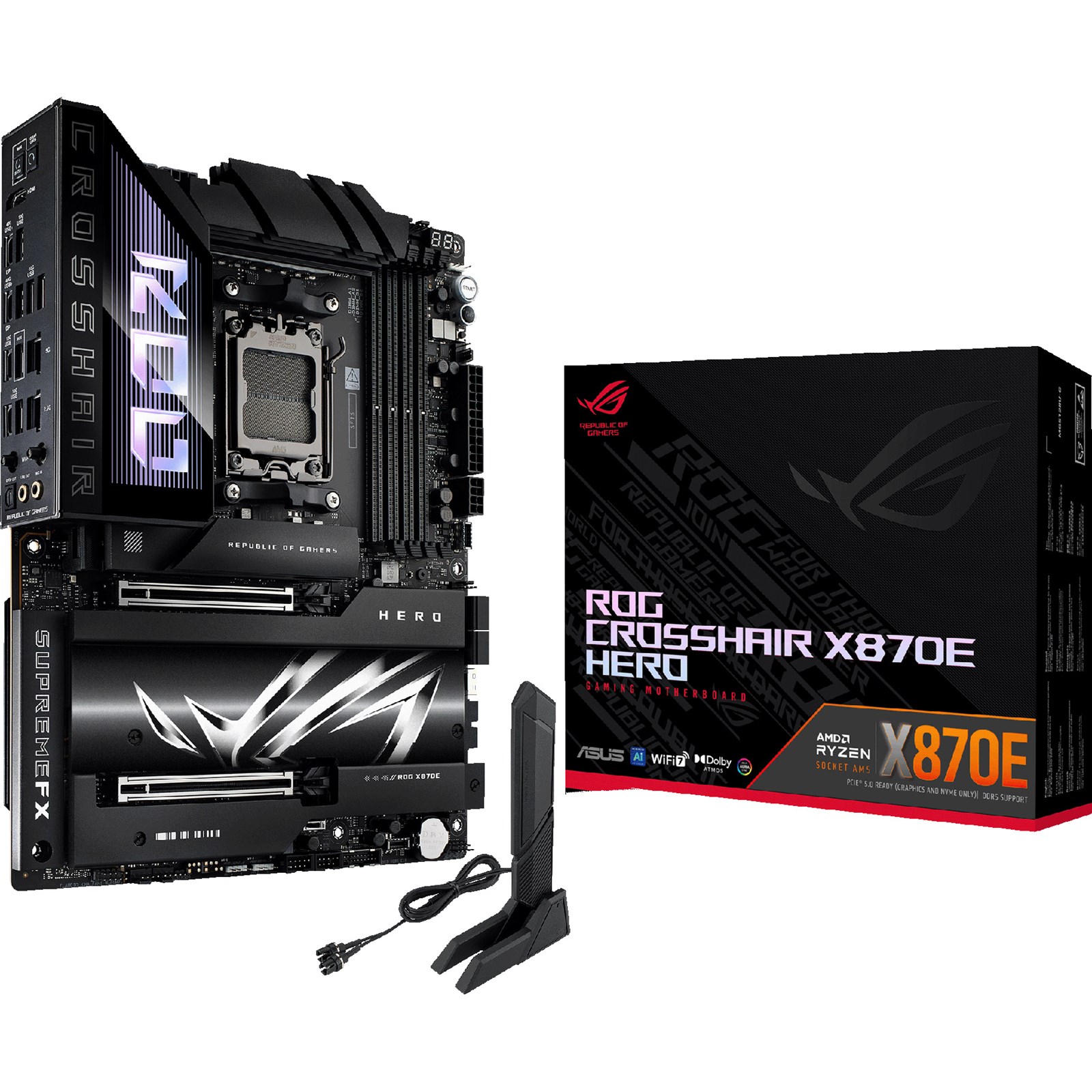 ASUS ROG Crosshair X870E Hero ATX Motherboard For AMD AM5 CPUs