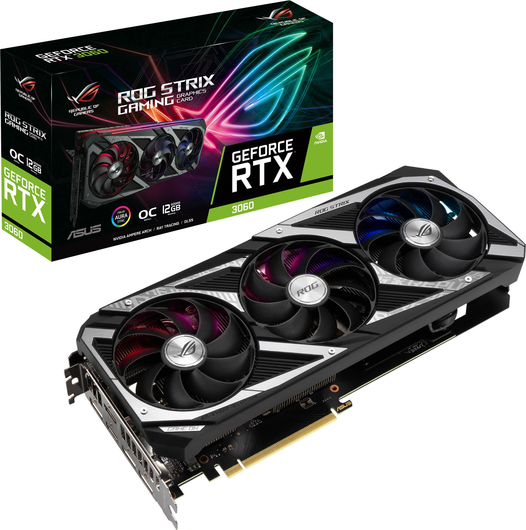 Asus Geforce Rtx 3060 Rog Strix 12gb Oc Gpu 90yv0gc2 M0na00 Ccl Computers