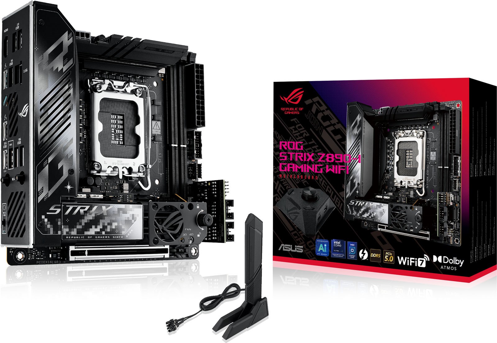 ASUS ROG Strix Z890-I Gaming WiFi ITX Motherboard for Intel LGA1851 CPUs