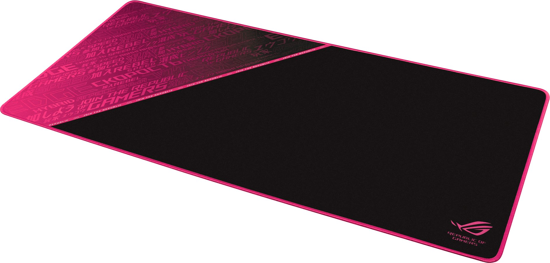 pink and black mouse pad