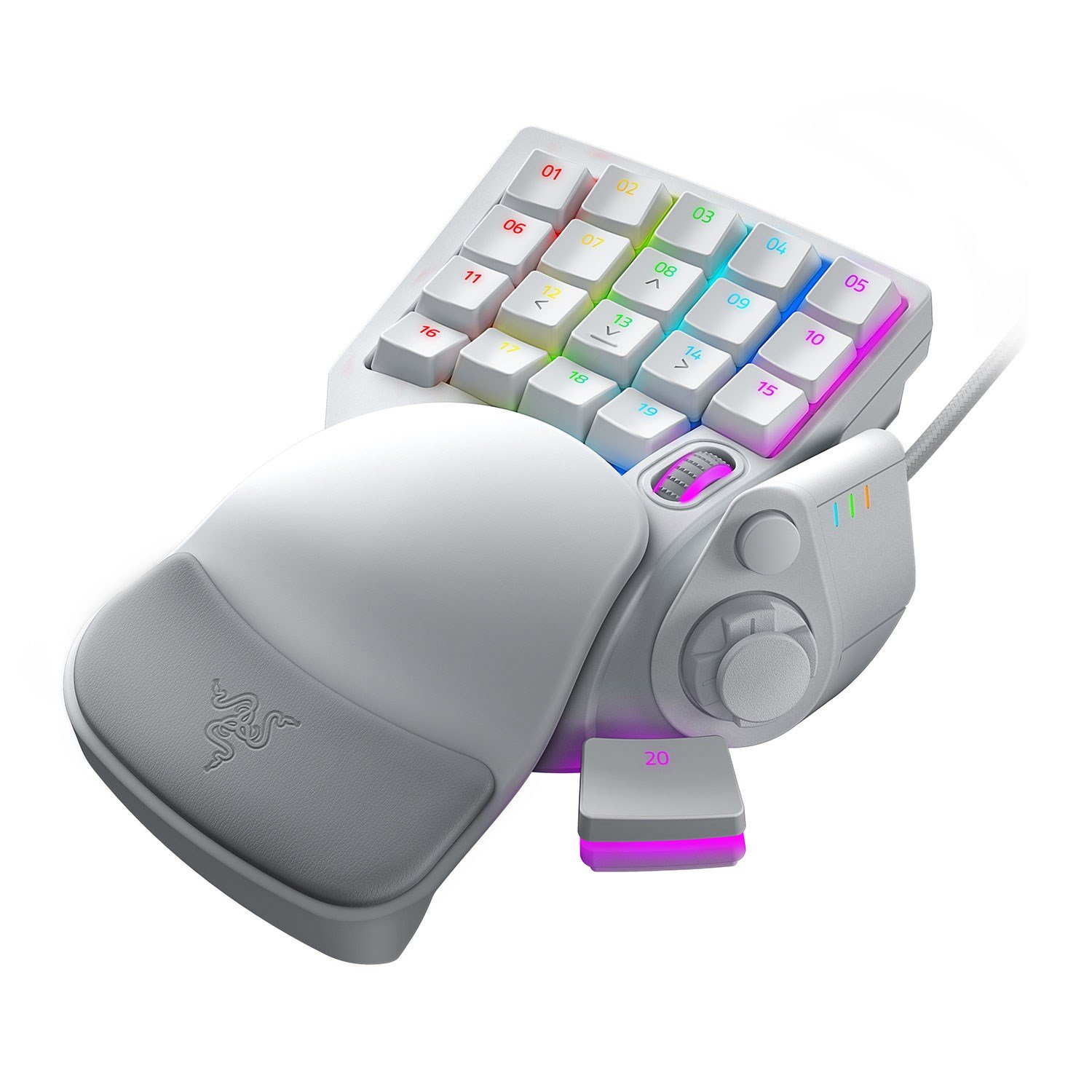 Razer Tartarus Pro Analog Optical Switch Keypad in Mercury White