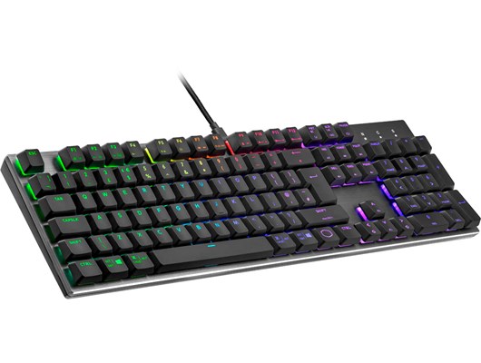 Cooler Master SK652 Mechanical Keyboard, USB, RGB, Red TTC Switch, Gunmetal  Grey