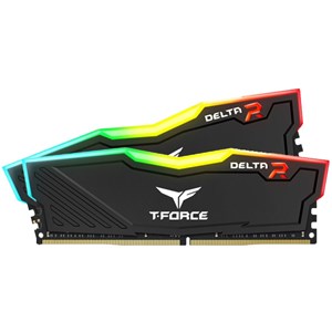 Team T-Force Delta RGB 32GB DDR4 Dual Channel Desktop Memory Kit, 2 x 16GB, 3600MHz, PC4-28800, CL18, 1.35V, in Black