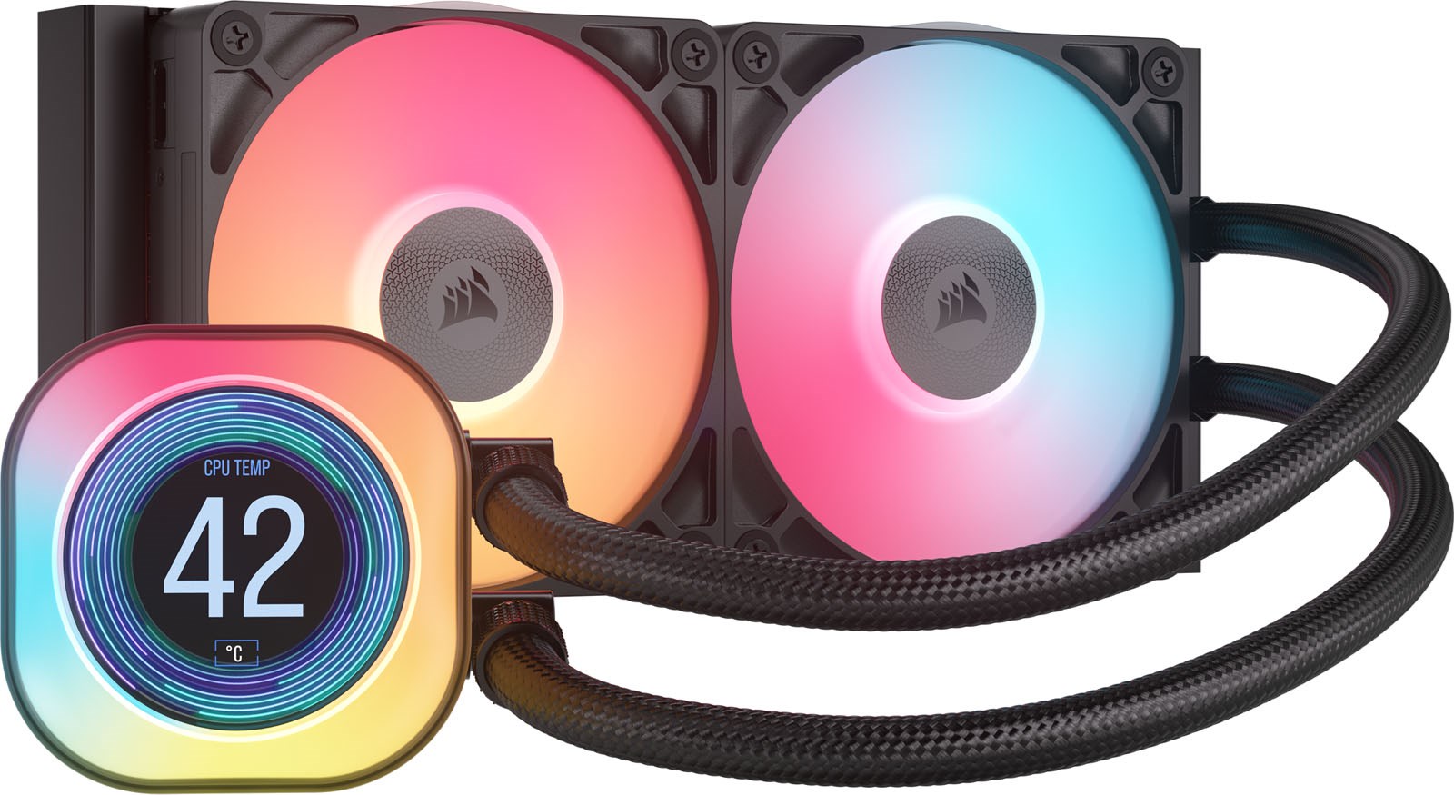 Corsair iCUE LINK TITAN 240 RX LCD 240mm AIO Liquid CPU Cooler In