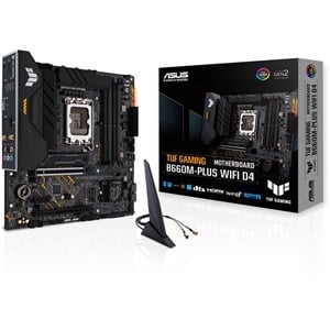 ASUS TUF Gaming B660M-Plus WIFI D4 Motherboard, mATX, Intel Socket 1700, B660 Chipset