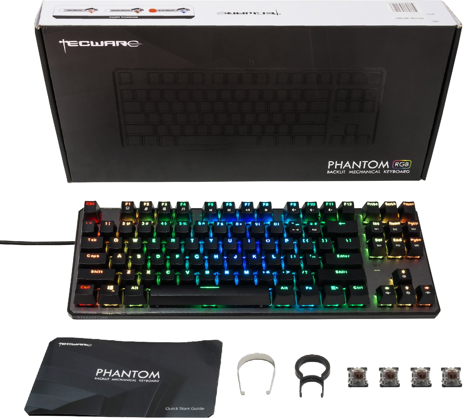 tecware phantom rgb wired gaming keyboard