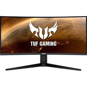 ASUS TUF Gaming VG34VQL1B 34 inch Curved Gaming Monitor, VA Panel, UW-QHD 3440 x 1440 Resolution, 165Hz Refresh Rate, FreeSync Premium, DisplayHDR 400, DisplayPort, 2x HDMI inputs, USB3 Hub, Speakers