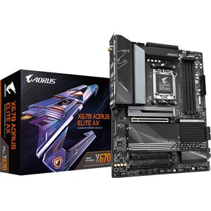 Gigabyte X670 AORUS ELITE AX Motherboard, ATX, AMD Socket AM5, X670 Chipset