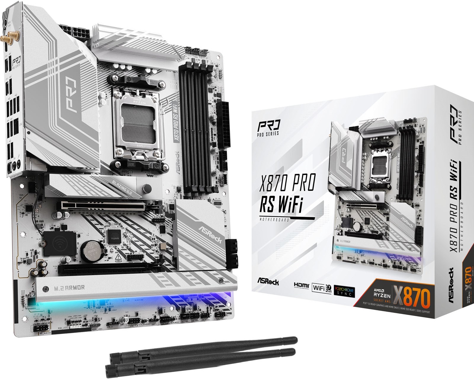 ASRock X870 Pro RS WiFi ATX Motherboard For AMD AM5 CPUs