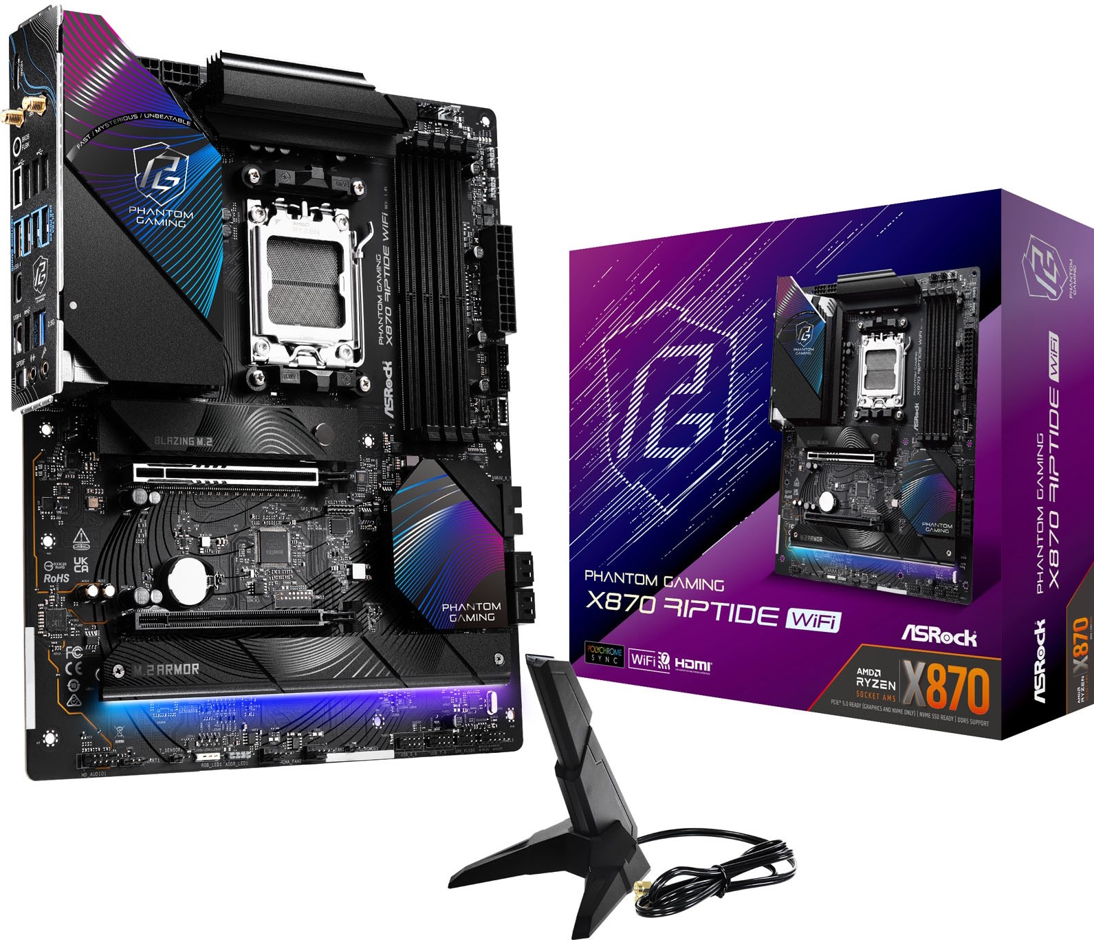 ASRock X870 Riptide WiFi ATX Motherboard For AMD AM5 CPUs