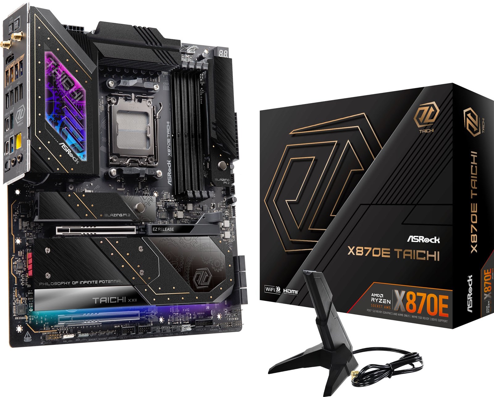 ASRock X870E Taichi EATX Motherboard for AMD AM5 CPUs