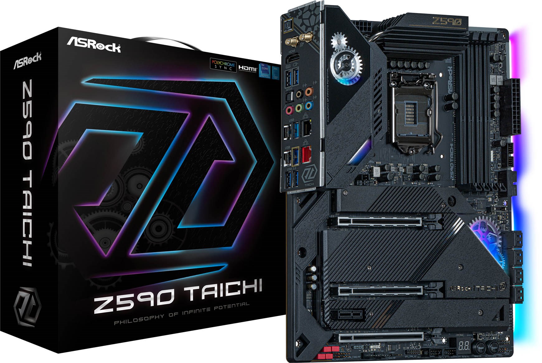 Asrock Z590 Taichi Intel Socket 10 Motherboard 90 Mxbes0 A0uayz Ccl Computers