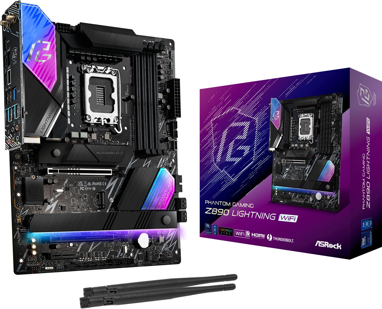 ASRock Z890 Lightning WiFi ATX Motherboard For Intel LGA1851 CPUs