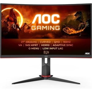 AOC CQ27G2S/BK 27" QHD 165Hz Curved Gaming Monitor