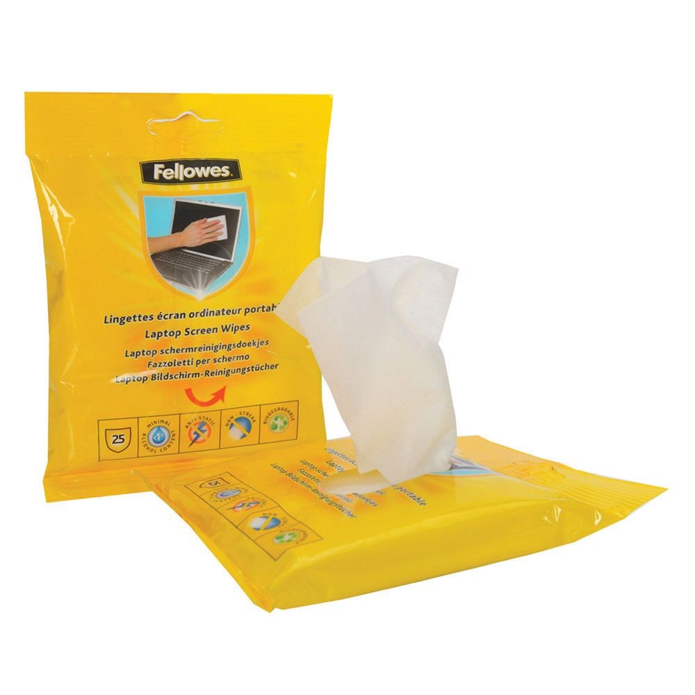 Fellowes Laptop Screen Cleaning Wipes (25 Pack) 9967404 CCL Computers