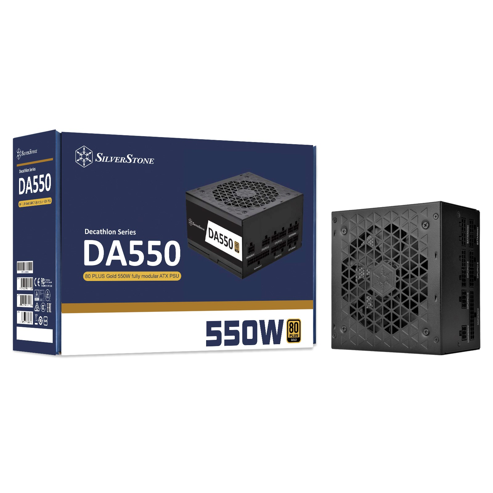 Silverstone Decathlon DA550 Gold 550W Modular Power Supply 80 Plus Gold