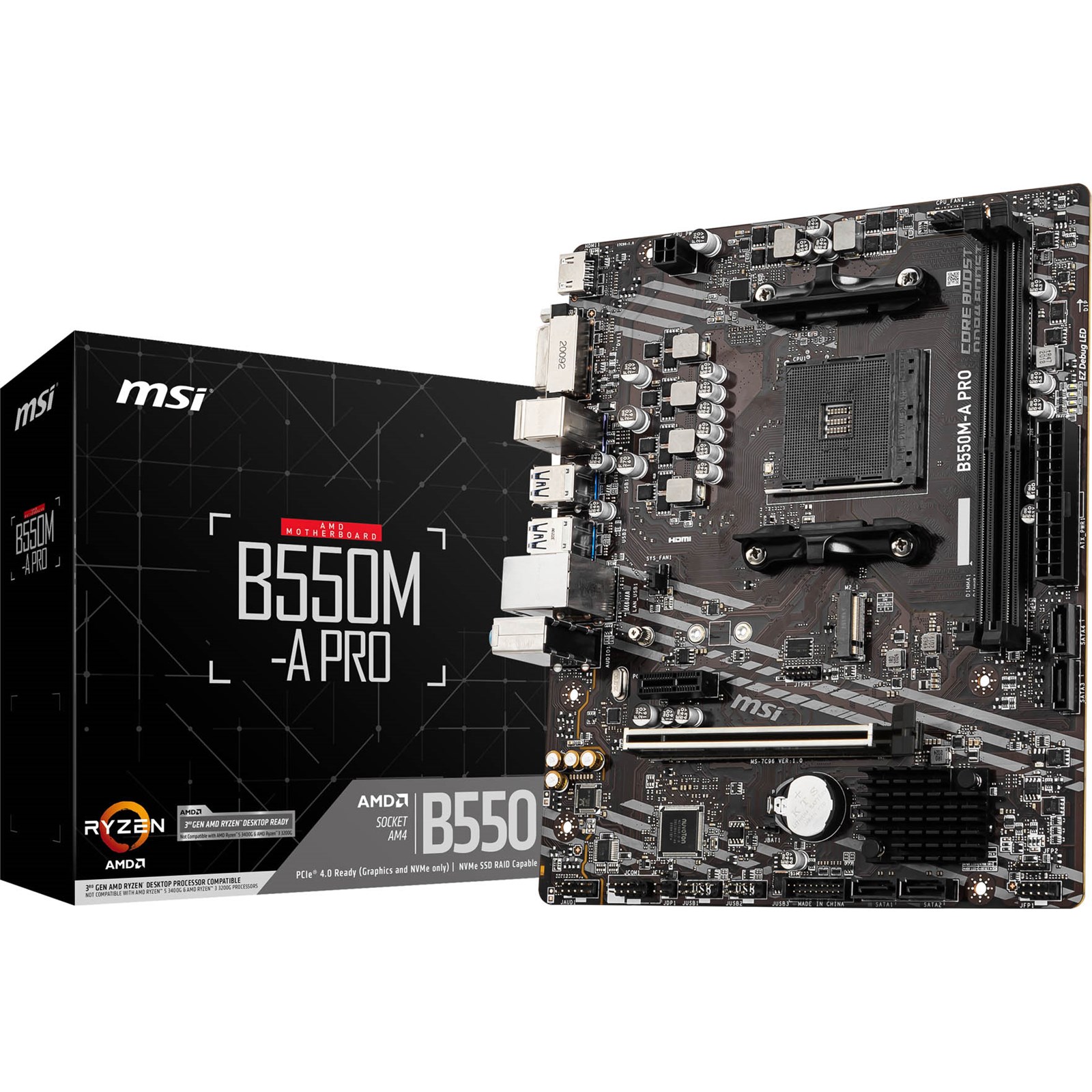 Msi B550m A Pro Amd Socket Am4 Motherboard B550m A Pro Ccl Computers