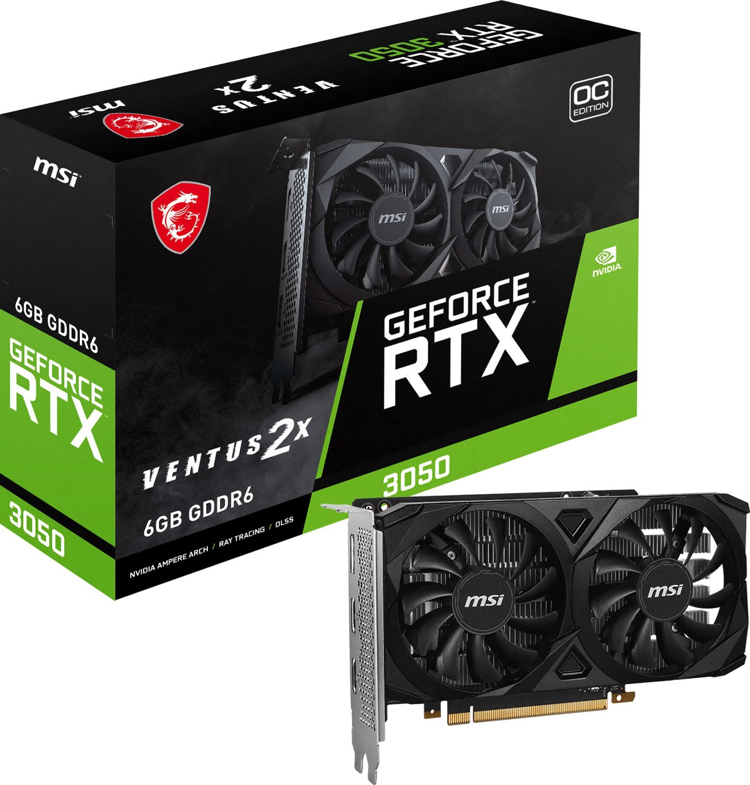 MSIGeForceRTX3050Ventus2XOC6GBGDDR6GraphicsCard