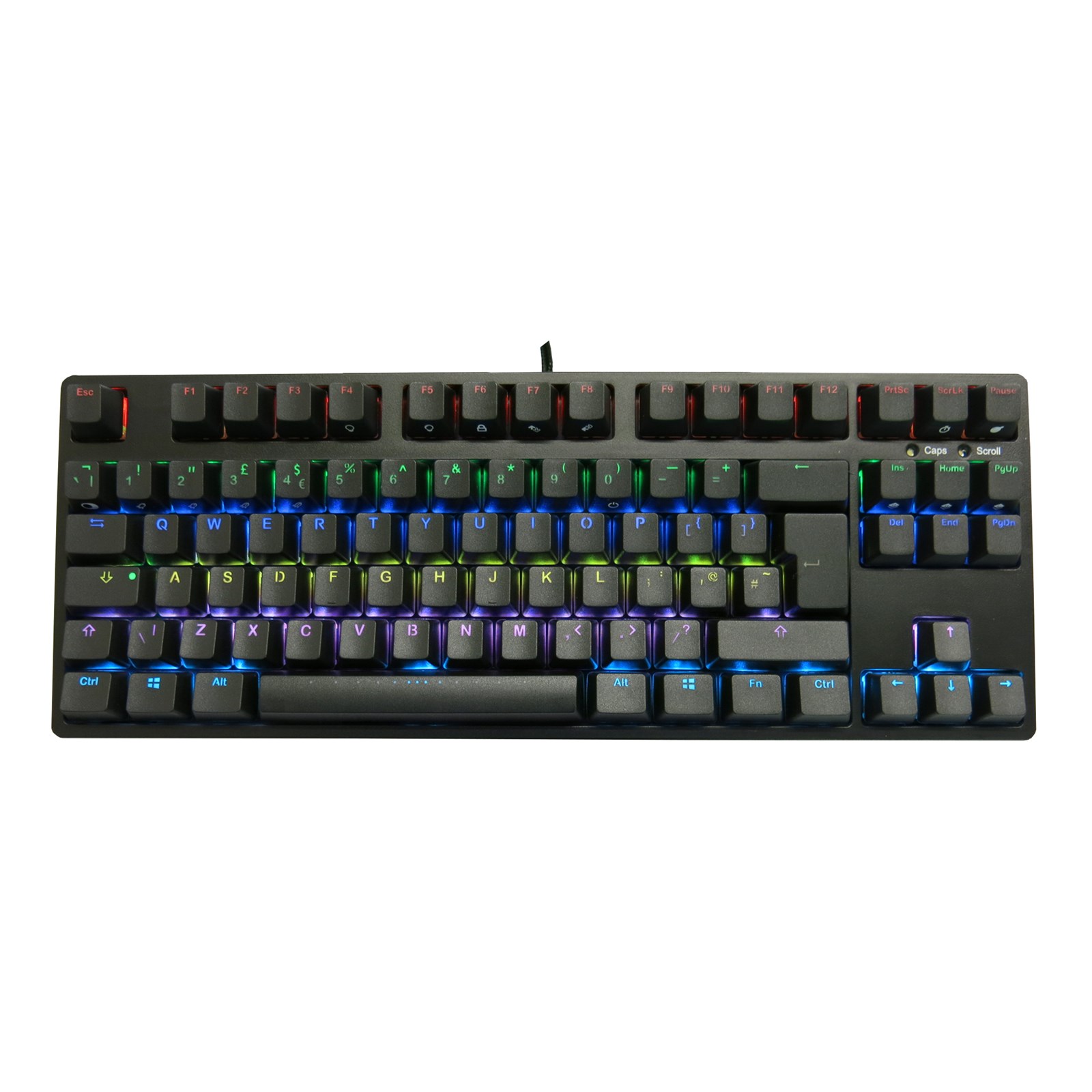 iKBC F87 TKL RGB Mechanical Keyboard with Cherry MX Brown switches (UK ...