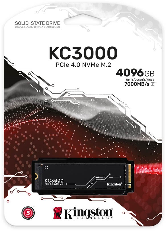 4TB Kingston KC3000 M.2-2280 PCIe 4.0 x4 NVMe SSD - SKC3000D/4096G | CCL