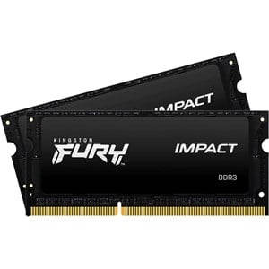 Kingston FURY Impact 16GB DDR3 Dual Channel Laptop Memory SO-DIMM Kit, 2 x 8GB, 1866MHz, PC3-14900, CL11, 1.5V, Black