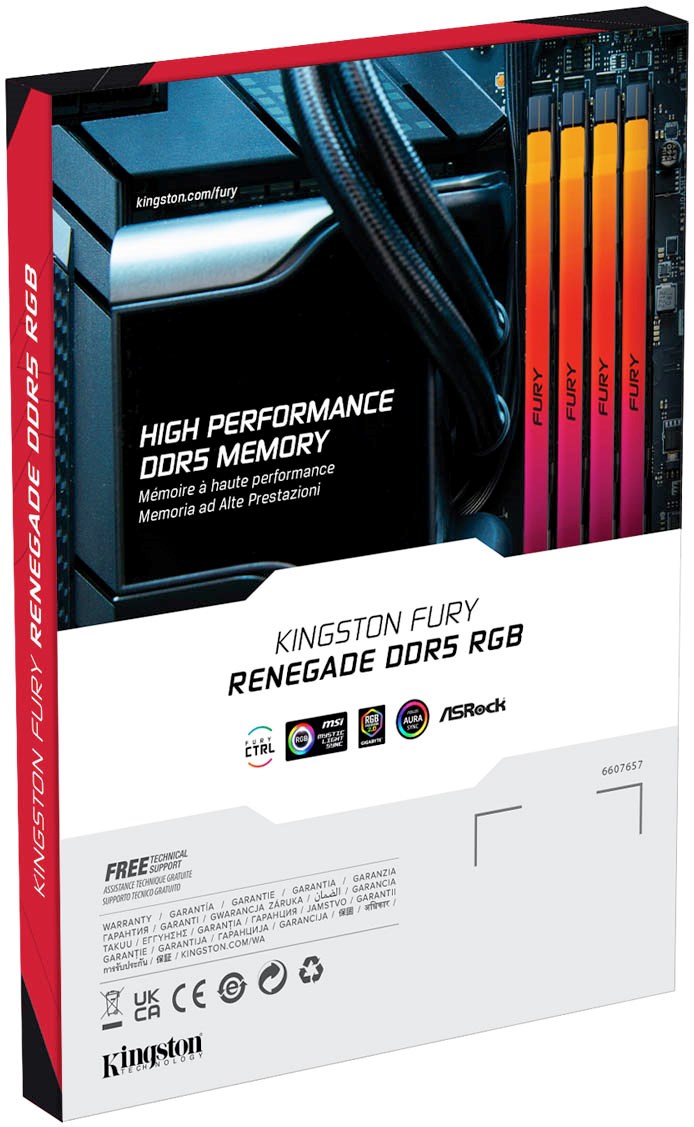 Kingston FURY Renegade RGB 16GB (1x 16GB) 6000MHz DDR5 RAM