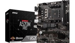 MSI A520M PRO mATX Motherboard for AMD AM4 CPUs