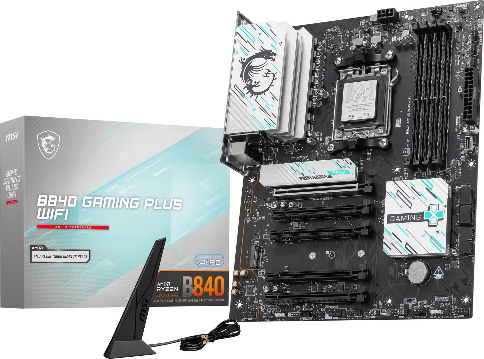 MSI B840 GAMING PLUS WIFI ATX Motherboard For AMD AM5 CPUs