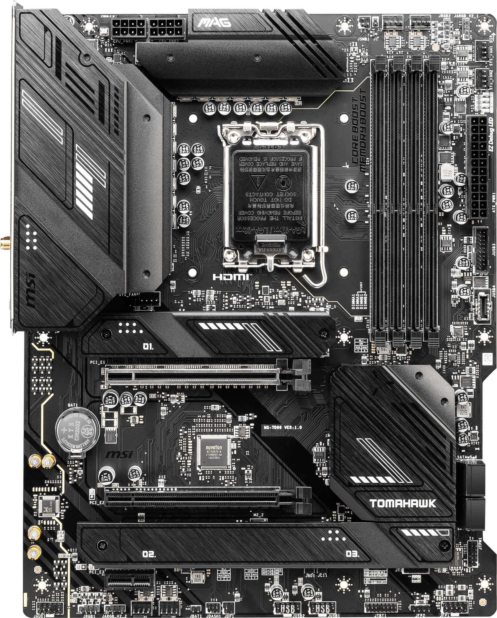 MSI MAG B760 TOMAHAWK WIFI DDR4 Intel Socket 1700 Motherboard - MAG ...