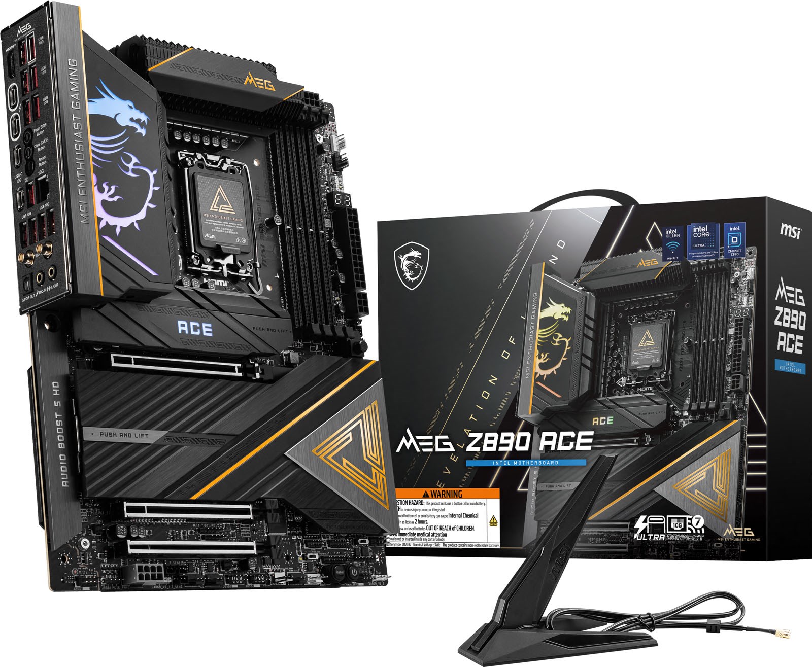 MSI MEG Z890 ACE ATX Motherboard For Intel LGA1851 CPUs