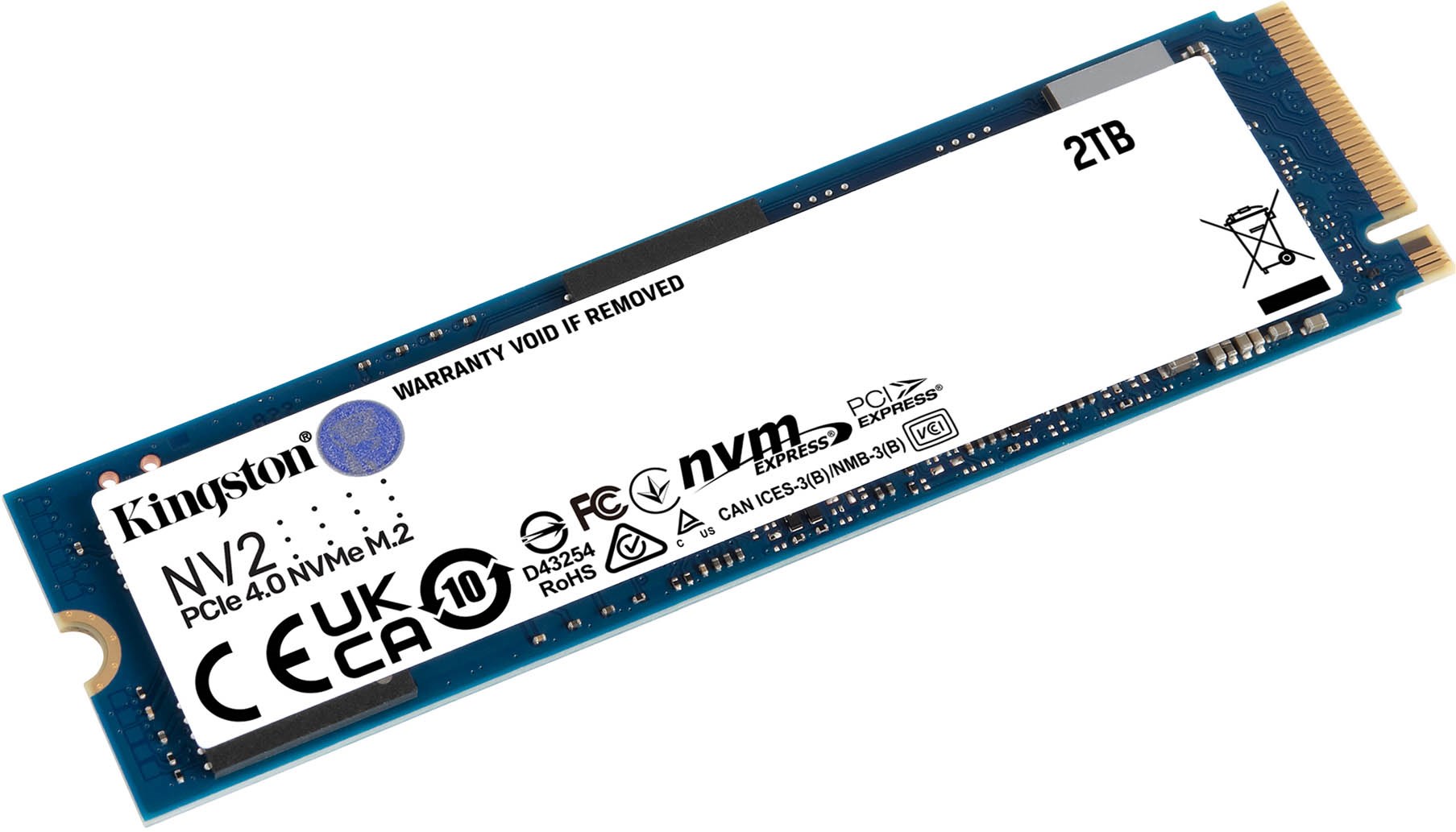 Kingston NV2 2TB M.2-2280 PCIe 4.0 x4 NVMe SSD - SNV2S/2000G | CCL