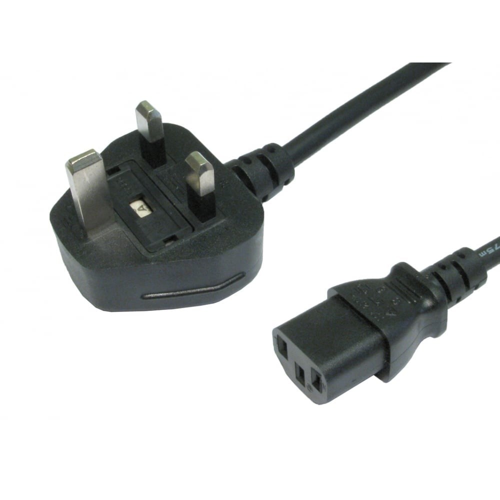 Photos - Other Components Cables Direct 1m UK Plug to C13 Mains Lead - Black RB-249 