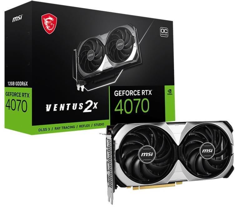 MSIGeForceRTX4070Ventus2XOC12GBGDDR6XGraphicsCard