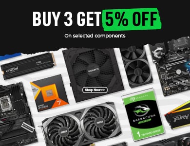 Buy 3, get 5% off on selected components