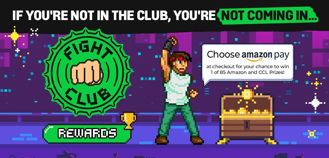 If you're not in the club, you're not coming in. Choose Amazon Pay at checkout for your chance to win one of 85 Amazon and CCL prizes!